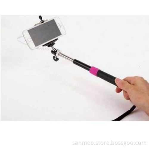 Mobile Phone Audio Cable Take Pole Selfie Stick Handheld for iPhone iOS Samsung Android Smart Phone